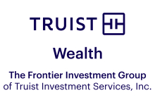 Text saying Truist, underneath says Wealth, and underneath that says The Frontier Investment Group of Truist Investment Services, Inc.