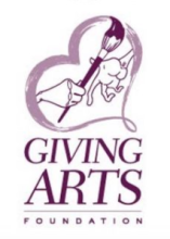 Stylized Heart Logo with text saying Giving Arts Foundation